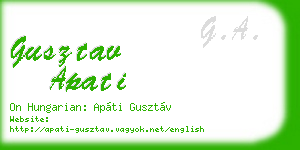 gusztav apati business card