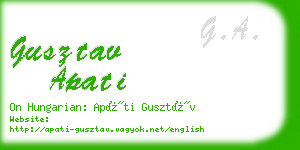 gusztav apati business card